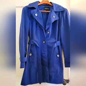 London Fog Trench Coat XL Royal Blue